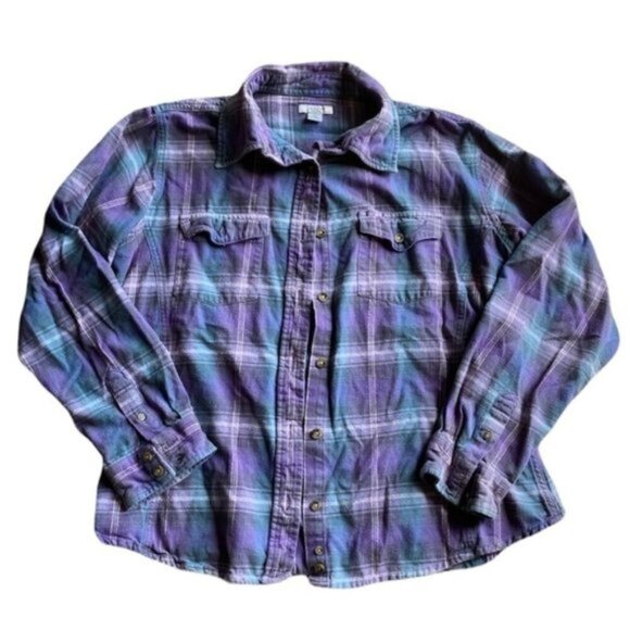Carhartt flannel purple long sleeve size M - Picture 3 of 6